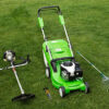 Petrol Lawn Mower with Grass Trimmer