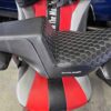 Saddlemen Step-Up HC Honeycomb seat underside label and mounting hardware