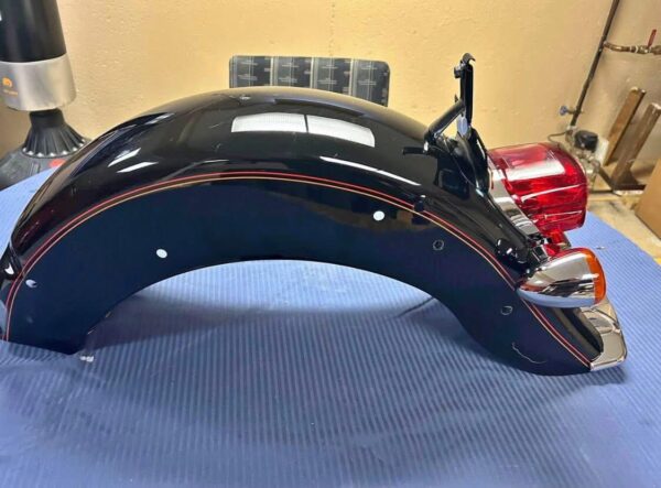 Harley-Davidson Touring Rear Fender Assembly – Black with LED Tail Light & Turn Signals