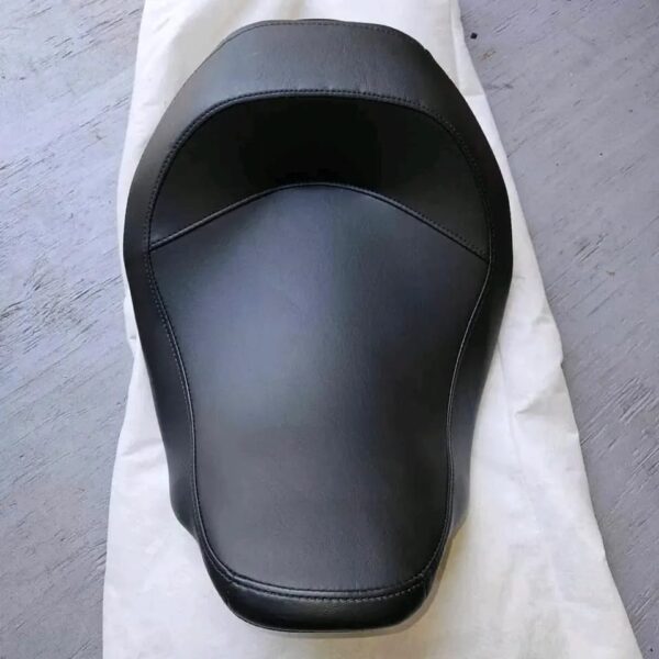 Harley-Davidson Touring Solo Seat – Shaved Black Leather Custom Upgrade
